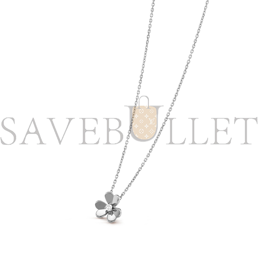 VAN CLEEF ARPELS FRIVOLE PENDANT, MINI MODEL - WHITE GOLD, DIAMOND  VCARP0J400